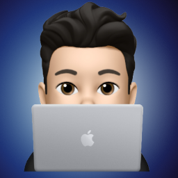 Memoji of Sanjay Viswanathan looking over a laptop