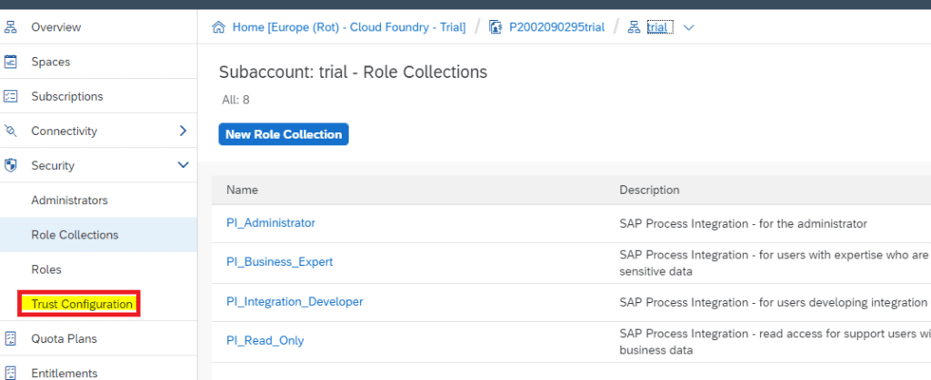 Trust configuration in SAP CPI