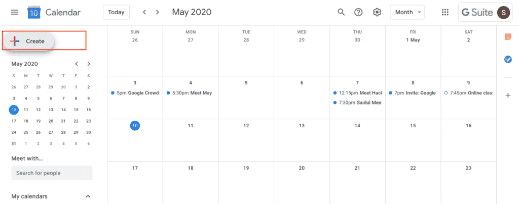 How to schedule a Meeting using Google Meet Recode Hive