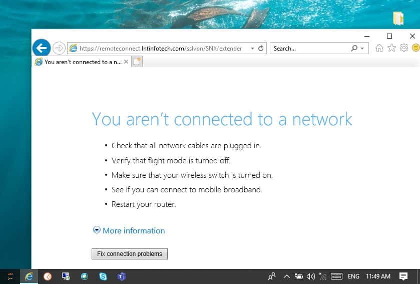 Fix You aren't connected to a network issue in windows