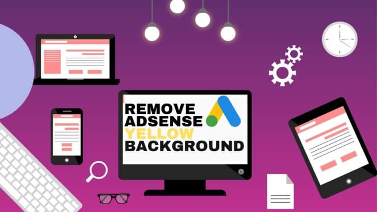 Remove yellow background from AdSense Ads