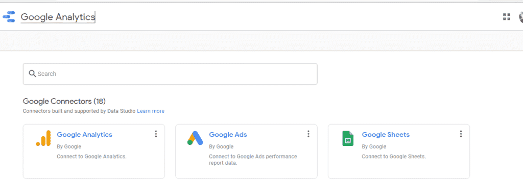 Establishing data Connection using Data Studio