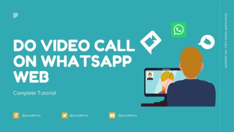How to do WhatsApp video call on the web