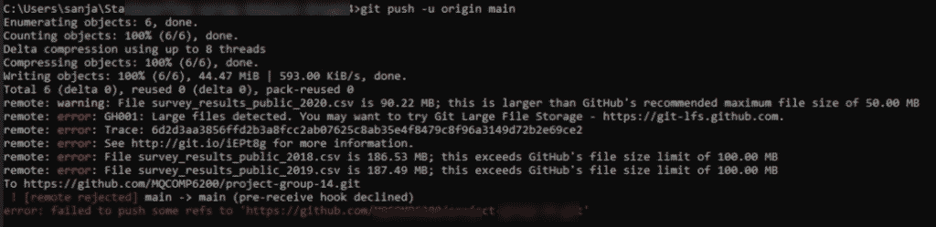 git error: failed to push some refs to remote