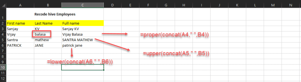 Upper and Lower case Functions