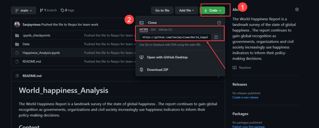 Cloning the Github Repository