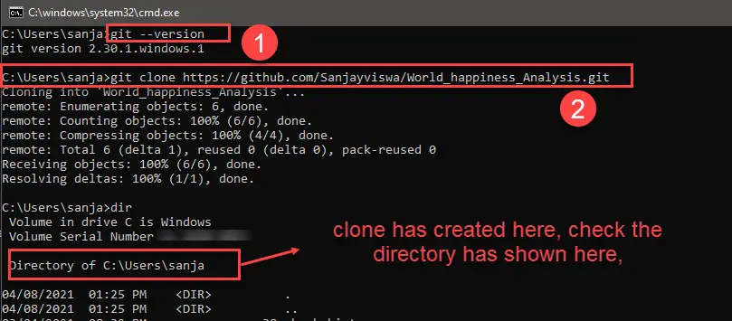 using Git to create to clone repository
