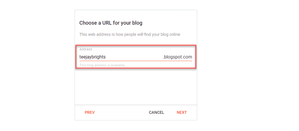 Blogger domain defining