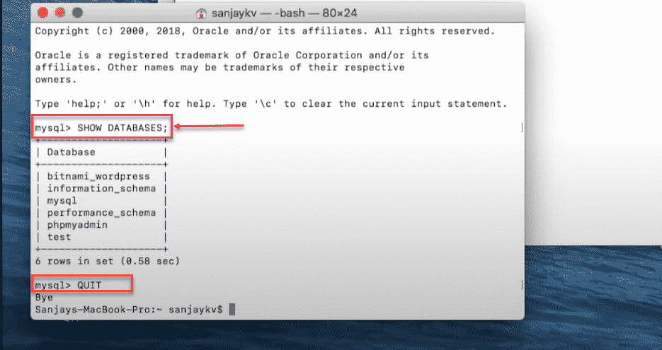 Mysql Mac Terminal Commands Sharinggas