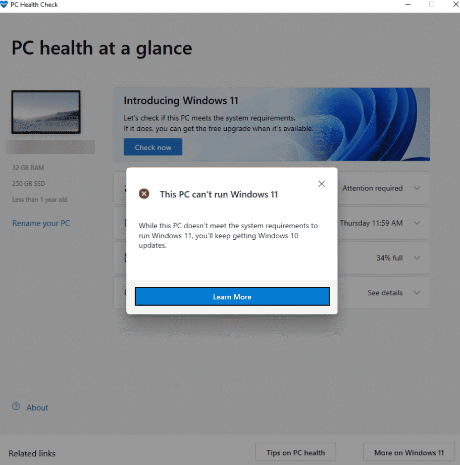 windows 11 eligibility check