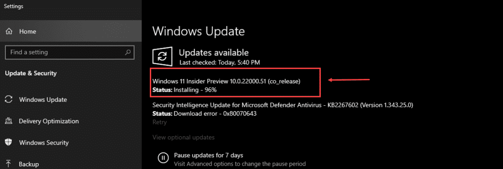 Windows 11 Update