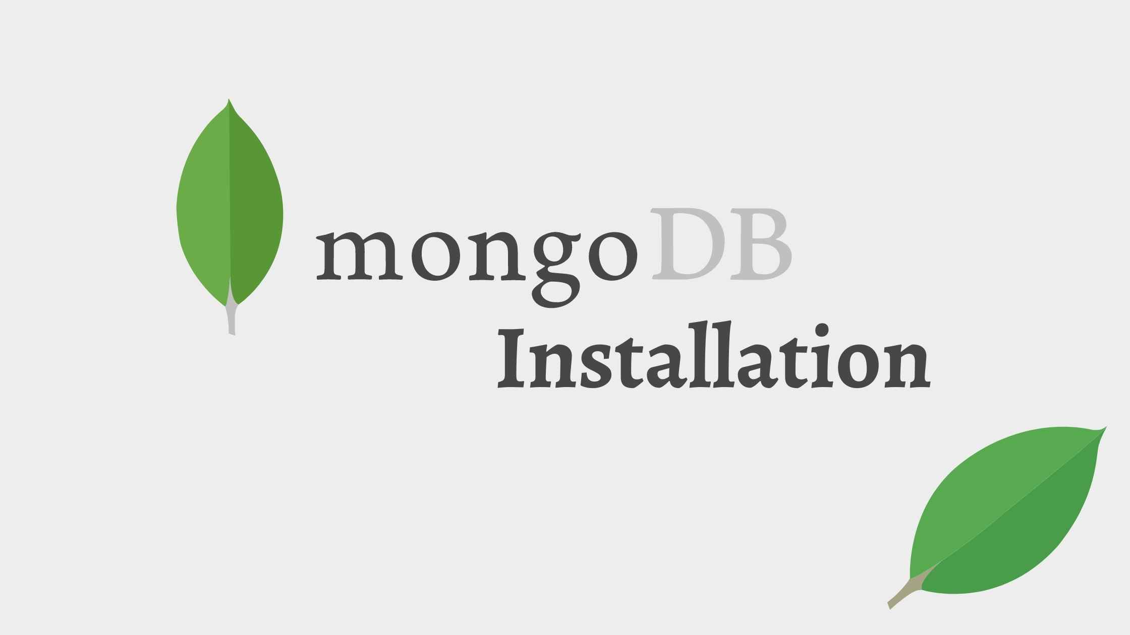 install mongodb on windows