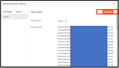 Using the access token